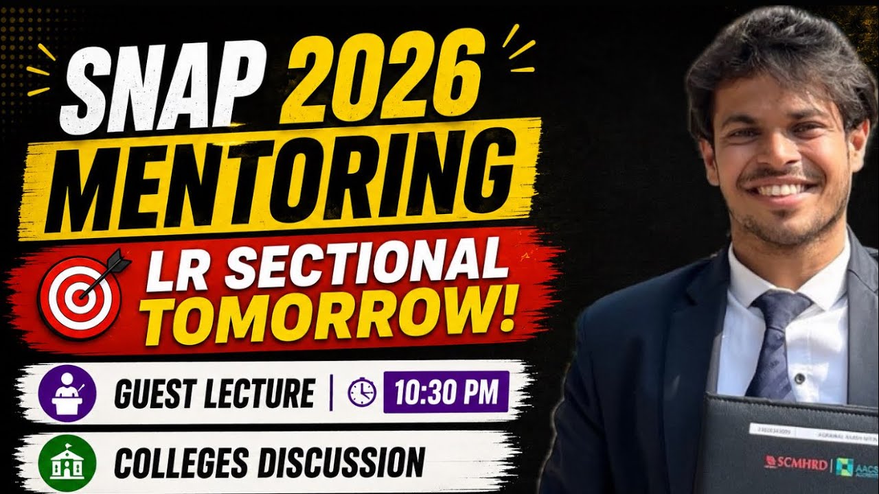 SNAP 2026 Meeting Tomorrow | Guest Lecture | SCMHRD Alumna | LR SECTIONAL | Colleges Discussion