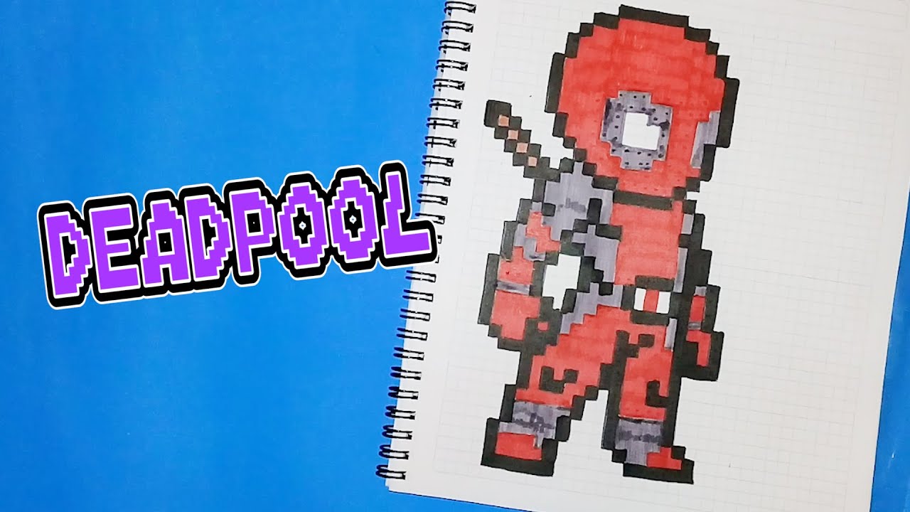 COMO DIBUJAR A DEADPOOL PIXEL ART - PIXELADOS