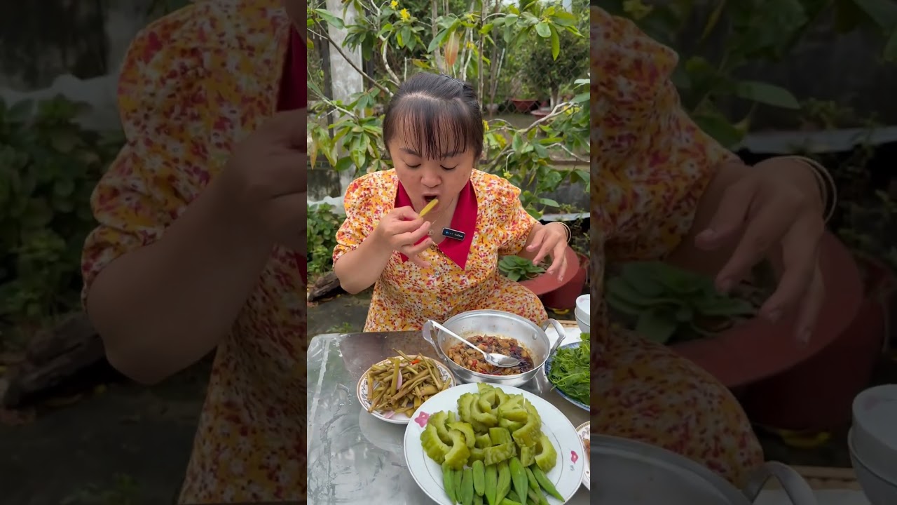 Bữa cơm nh&agrave; ngh&egrave;o của N&agrave;ng &Uacute;t Ống Tre mời cả nh&agrave; #utongtre #nangutongtre #clbnguoibebong #giadinhla