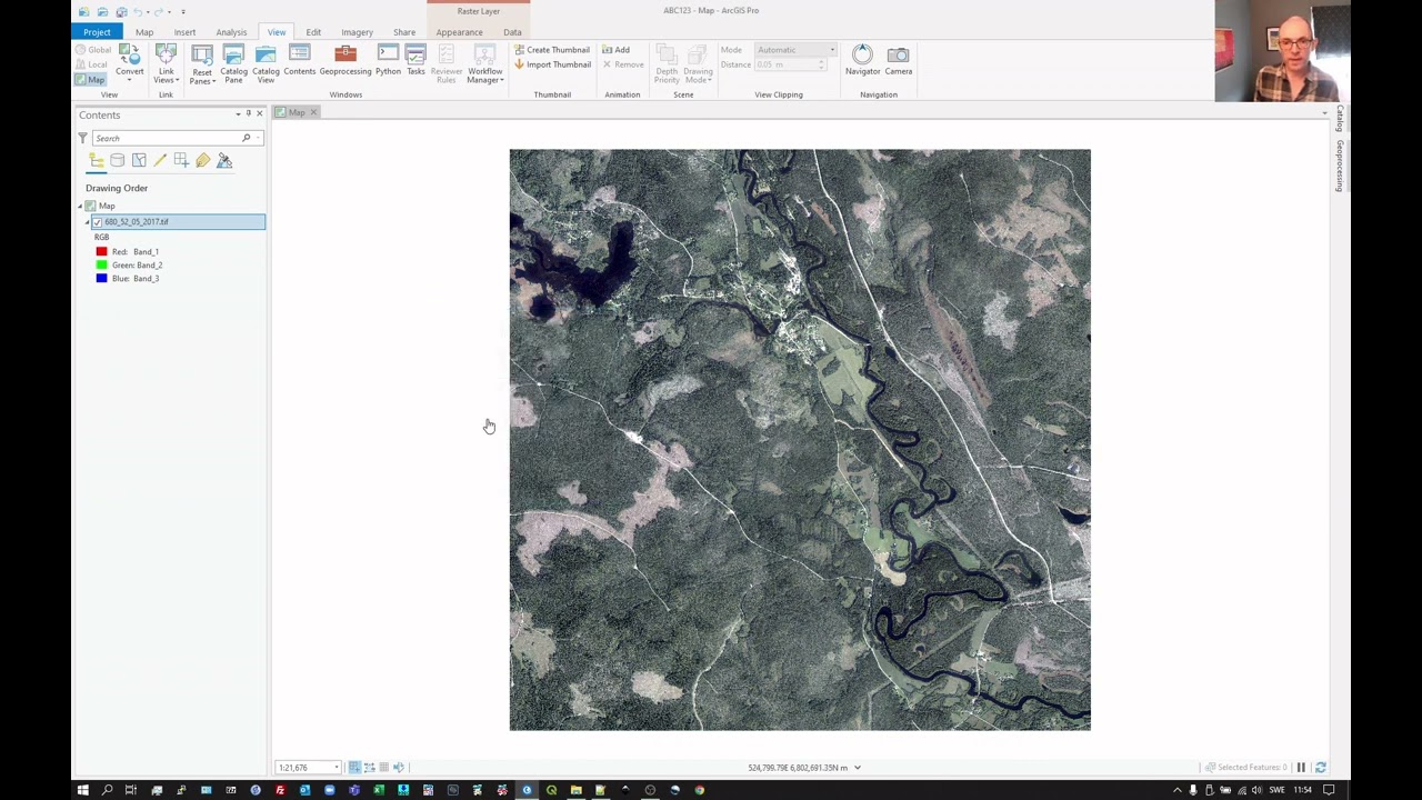 Basics, ArcGIS Pro. Add a raster layer