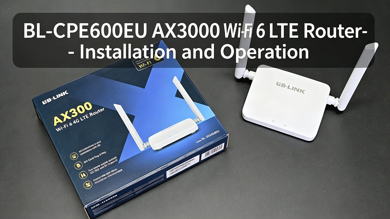 LB-LINK AX300 WIFI6 4G LTE Router CPE600EU Installation & Operation