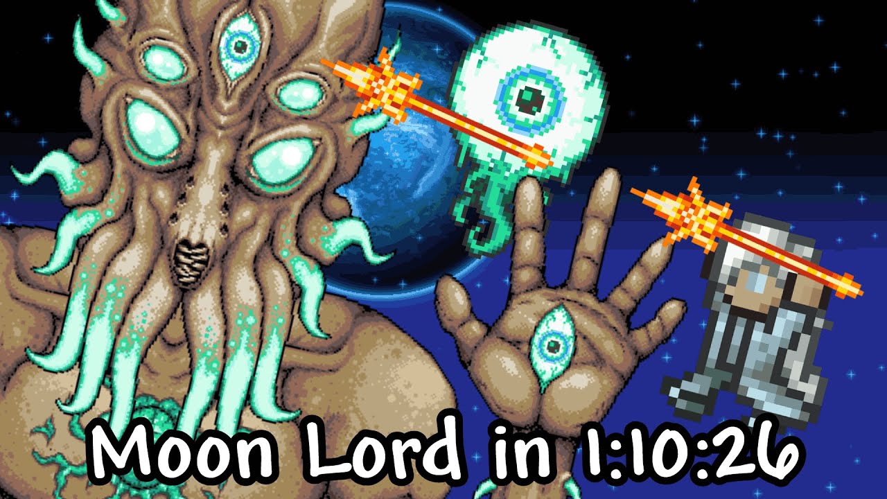 Terraria -  Moon Lord Speedrun in 1:10:26 (No Major Abuses, Random Seed)