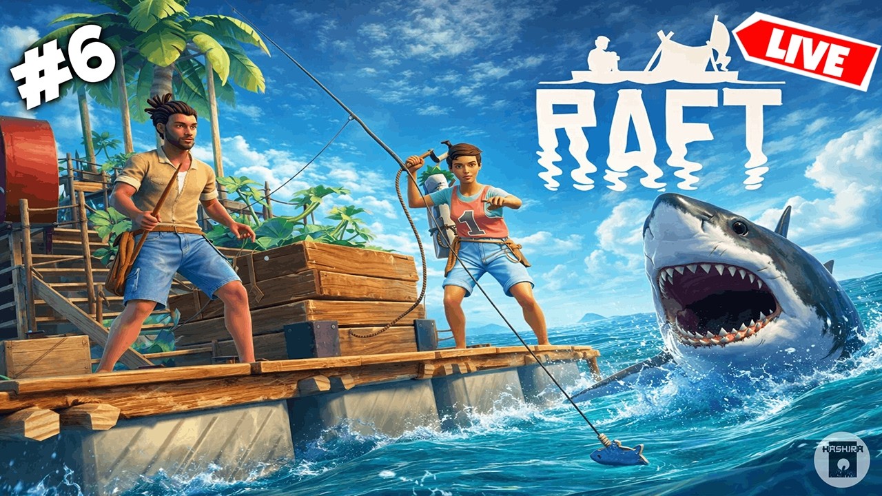 🦈RAFT🛶! CAN WE MAKE OUR RAFT TODAY??⚓⚓ Ft. ⁨@AnubhabGG @AryanGamingTheOg! #raft #hashiraislive 🦈🦈