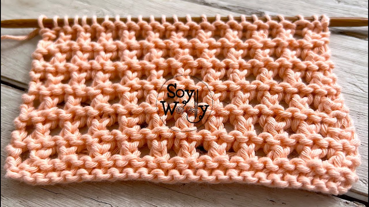 Cómo tejer el Punto Hileras Caladas en dos agujas (apto para principiantes) - Soy Woolly