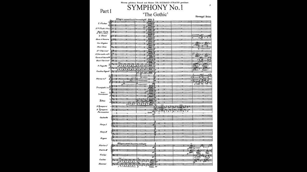 Brian: Symphony No. 1 'The Gothic' [Score]