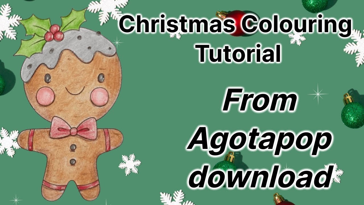Adult Colouring Tutorial Gingerbread Man - from Agotapop free download