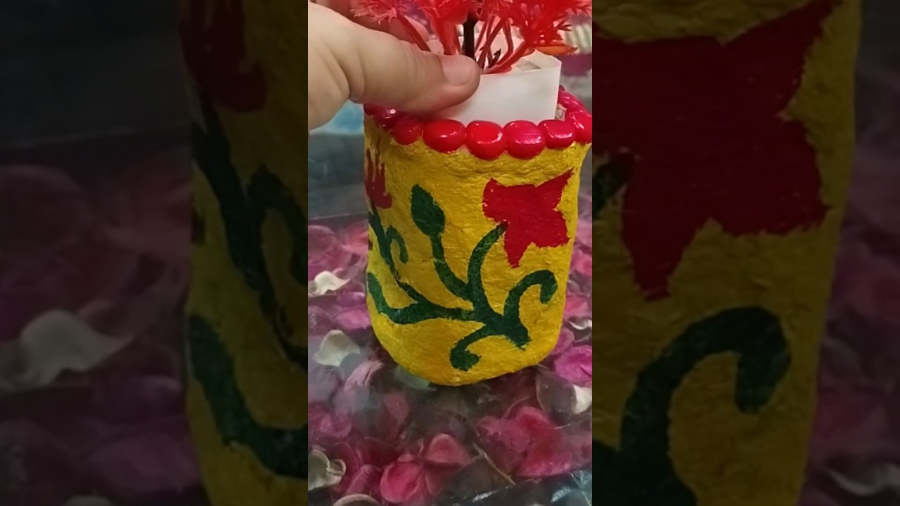 Unique Handmade Pot from Waste Paper 