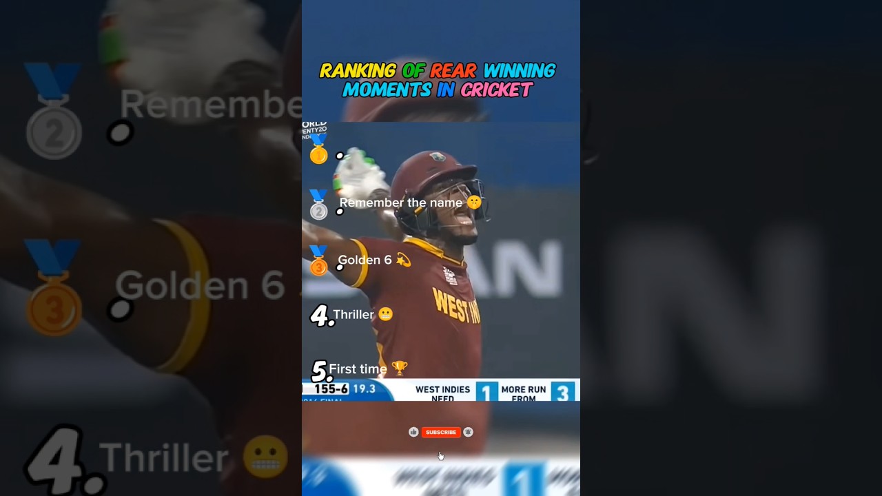 Ranking of rear winning moments in cricket 🥶 / #shorts #ipl
