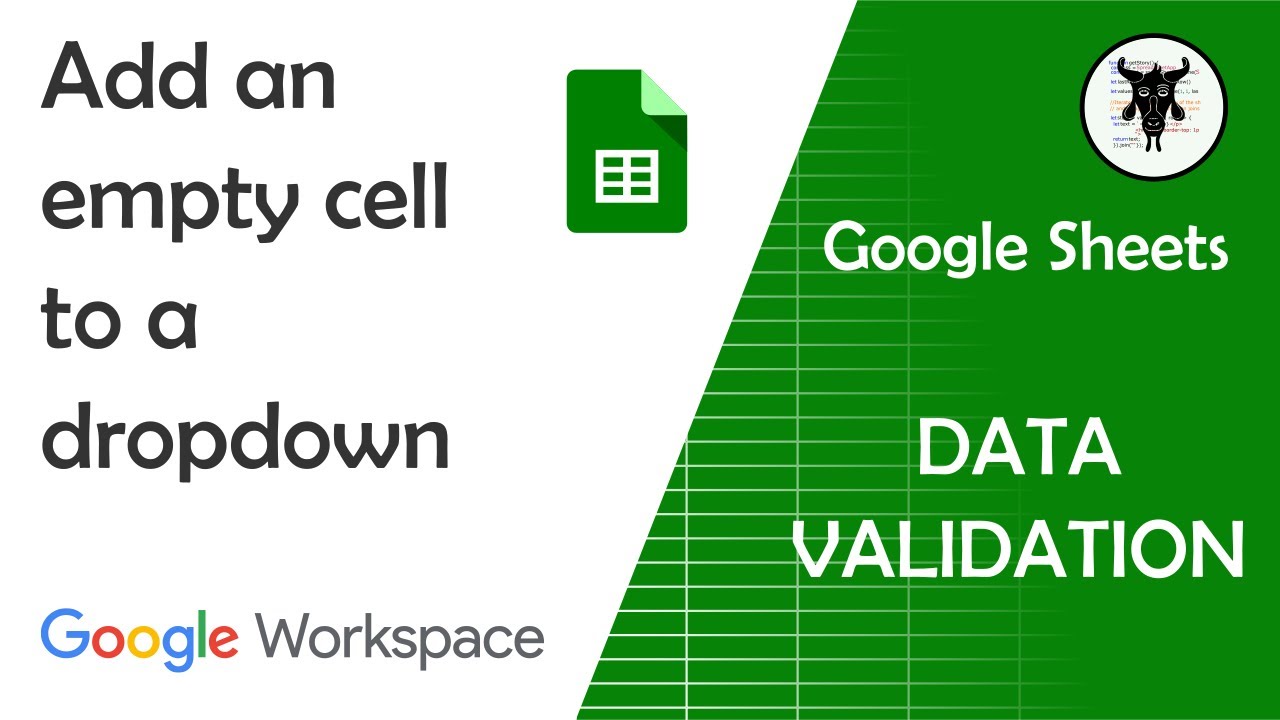 Add an Empty Space Option to a Dropdown Menu in Google Sheets