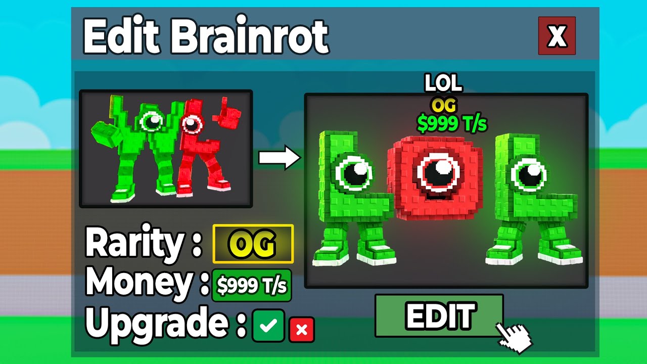 Steal a Brainrot, But You Can EDIT Anything!