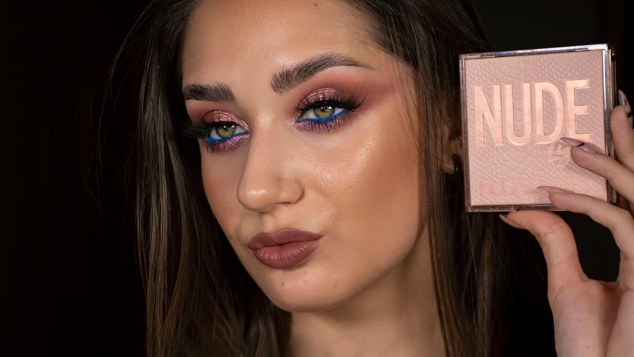 HUDA BEAUTY NUDE LIGHT | Быстрый макияж с акцентом на синюю слизистую