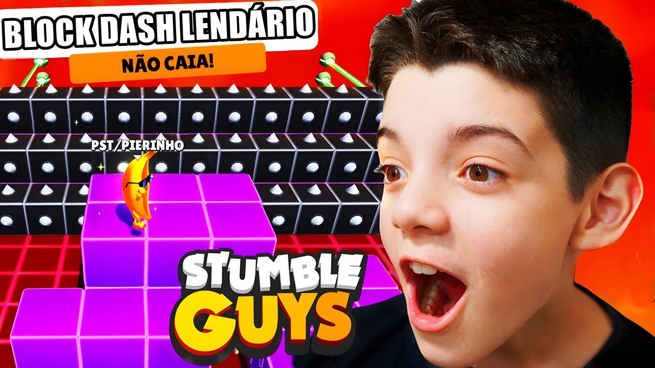 JOGUEI O NOVO BLOCK DASH LENDÁRIO no STUMBLE GUYS & FIZ NOVAS JOGADAS BETA 48.1 | Piero Start Games