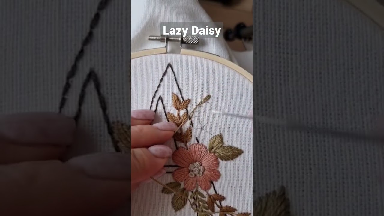 Lazy Daisy stitch tutorial