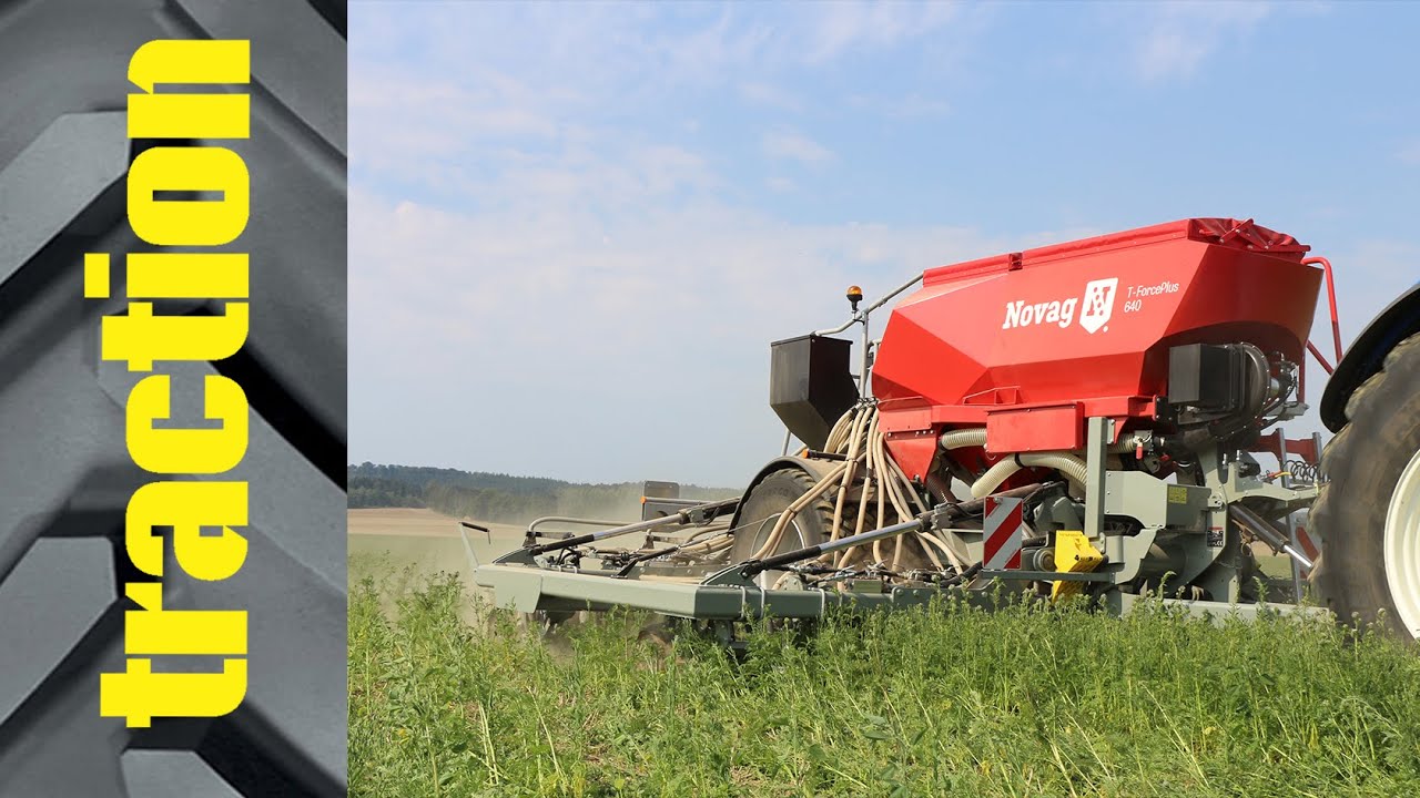 Novag T-ForcePlus Direktsaatmaschinen in der traction Arbeitsprobe