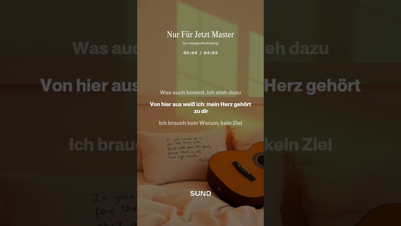 Nur Für Jetzt Master - Maya Poetry to song: Live, love, laugh, music....a way of life