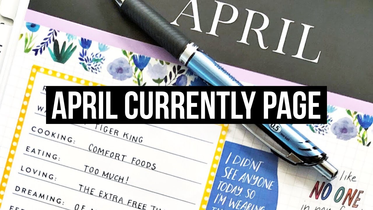 Plan With Me // April 2020 Happy Planner Currently Page //Big Happy Planner