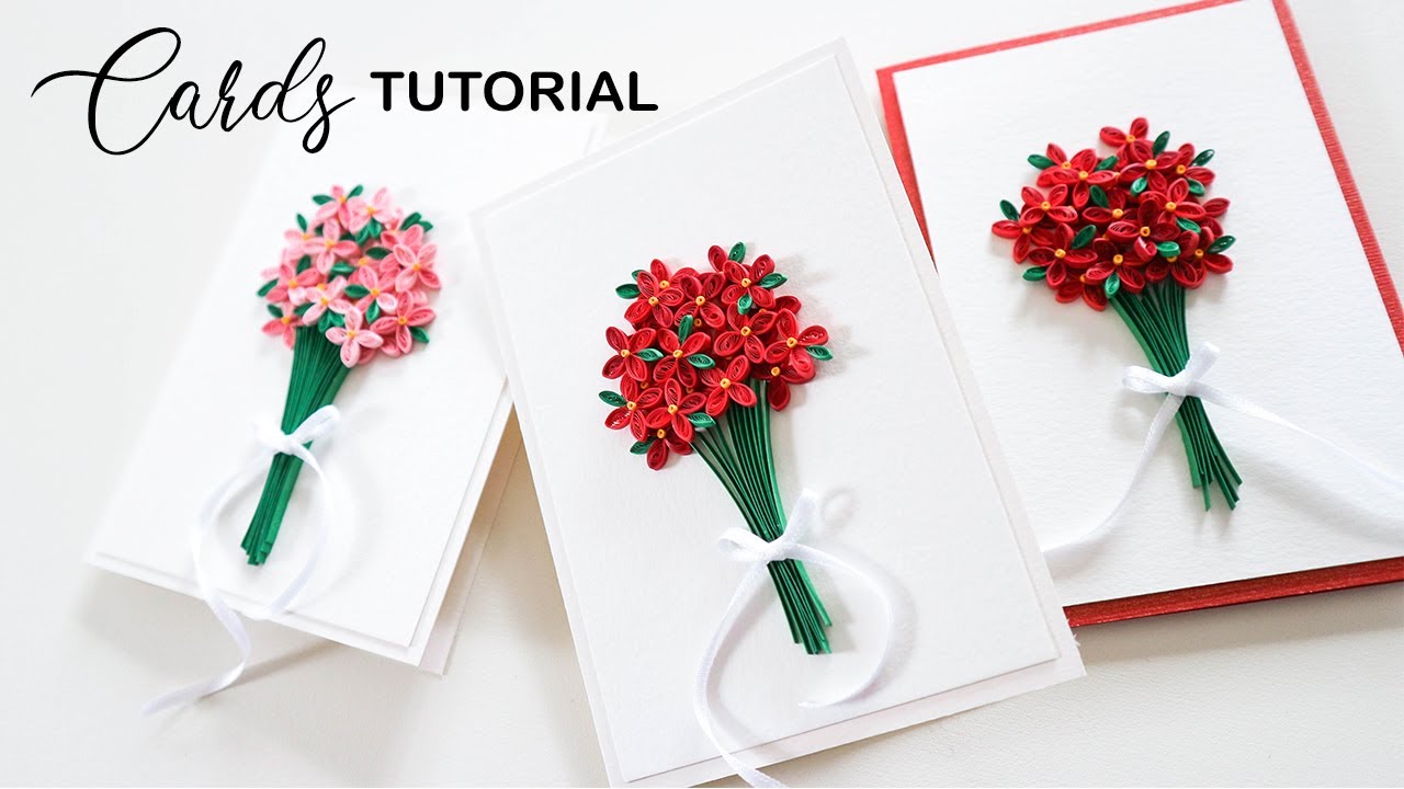 Easy DIY Paper Quilling Wedding Bouquet | Summer Invitation Cards Ideas | Flowers