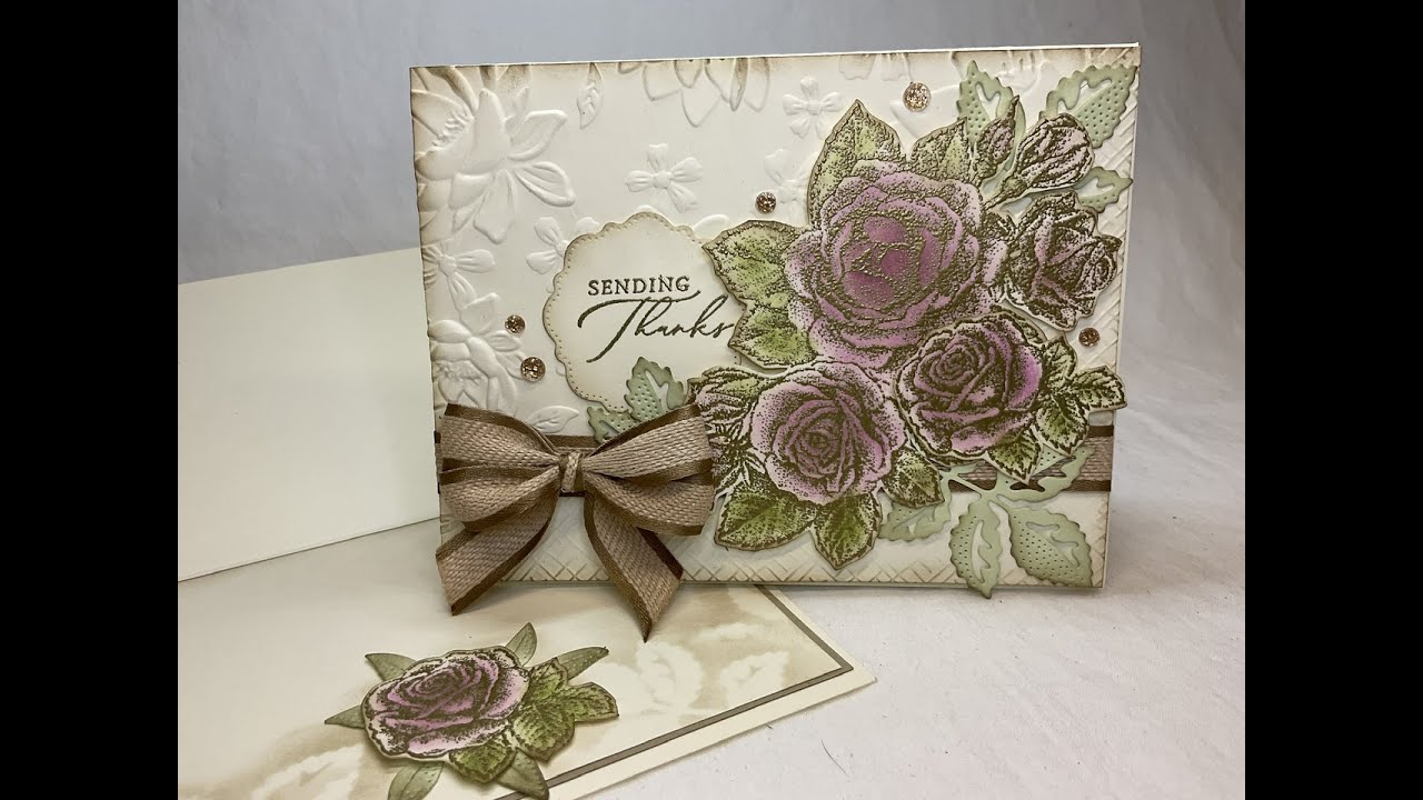Stippled Roses - Avid Stampers FREE Card Kits (2 of 3) - Vintagy Card