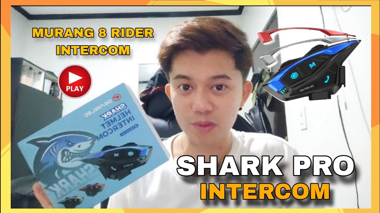 SHARK PRO INTERCOM BY GEARELEC | UP TO 8 RIDERS NA INTERCOM | Tropang Mondie