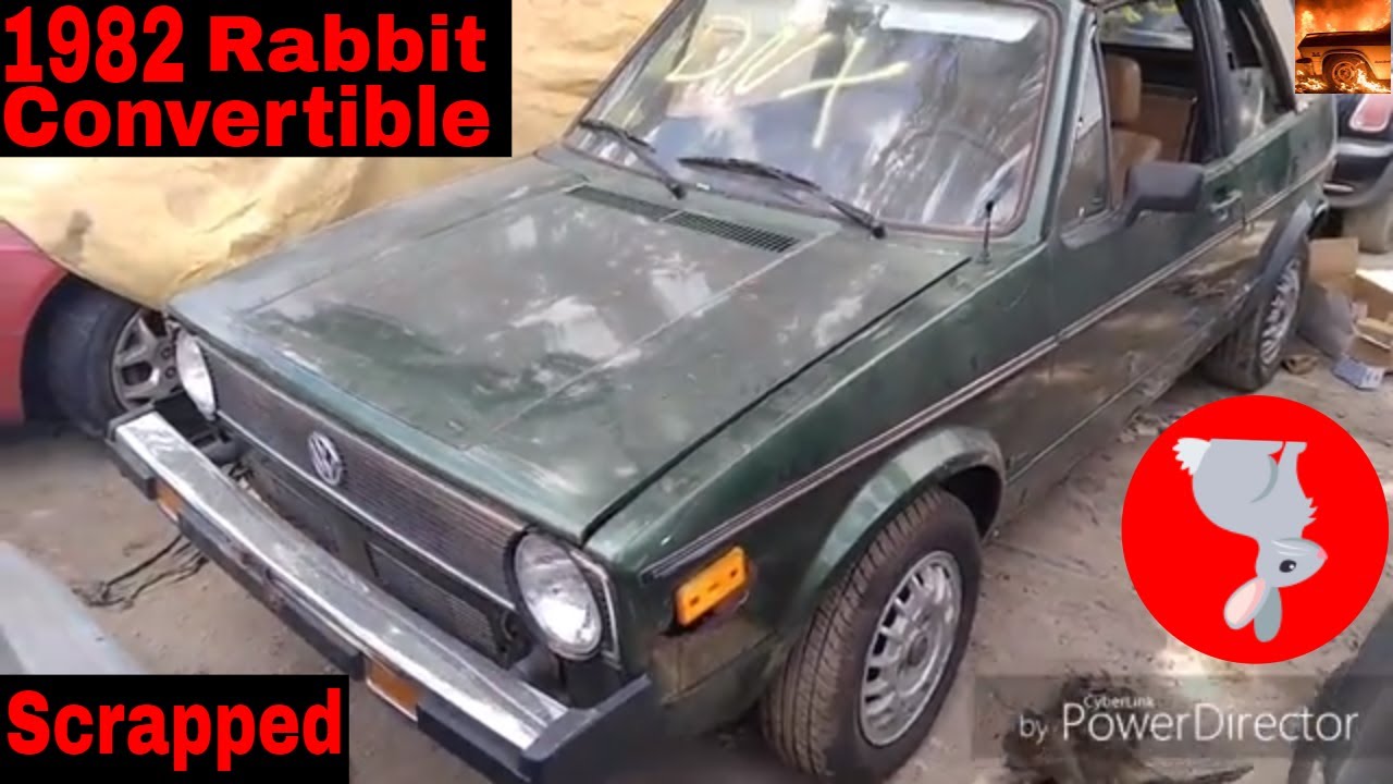 1982 VW Rabbit Convertible Junk Yard Find