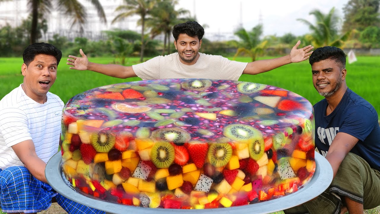 FRUITS JELLY CAKE | World's Biggest Fruits Jelly Cake | Healthy Fruits Jelly Cake