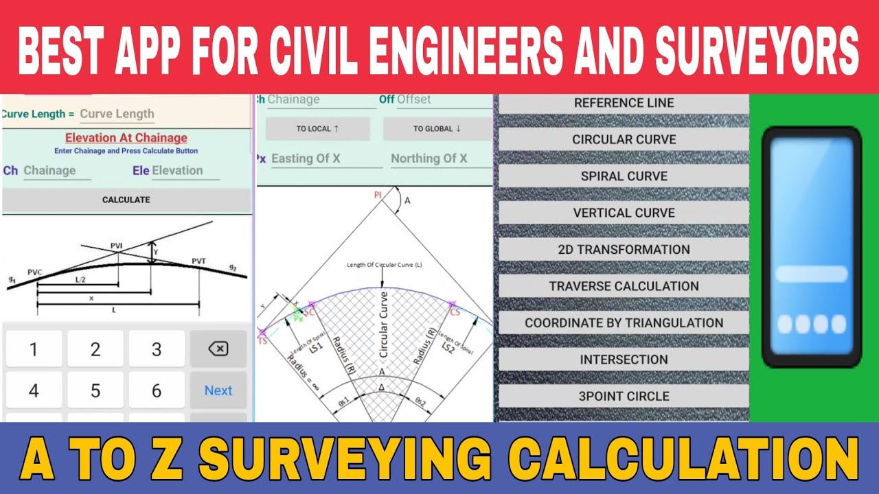 Best mobile application for surveying Calculation.| A to Z |