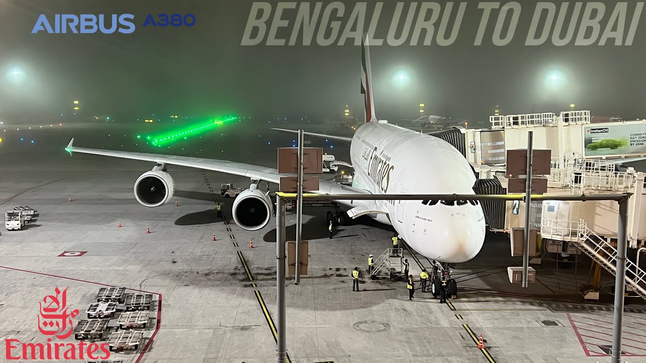 Emirates A380 from Bangalore | Emirates A380-800 | Bengaluru to Dubai | Economy Class | Trip Report