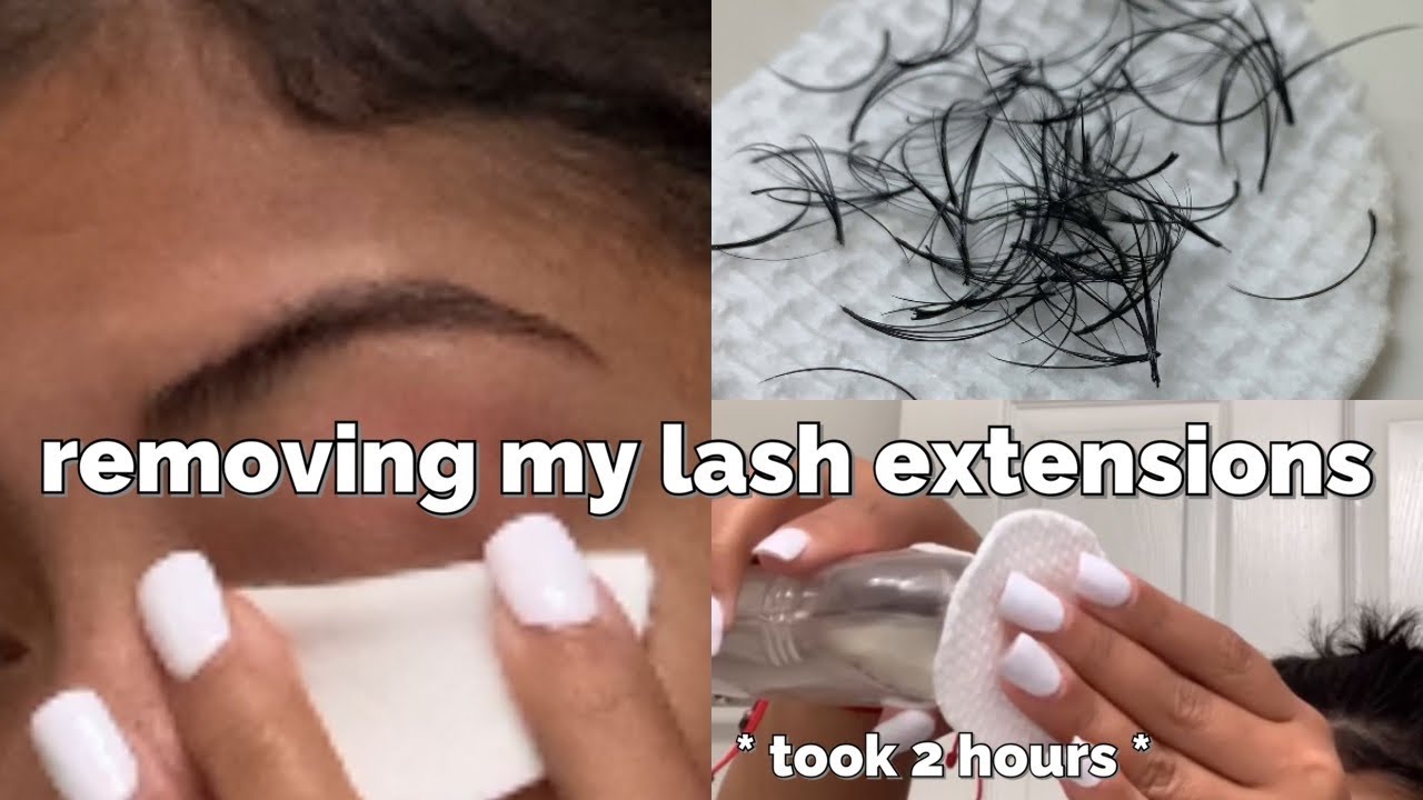 removing my lash extensions AT home after only THREE days with them ** it took me 2 hours **