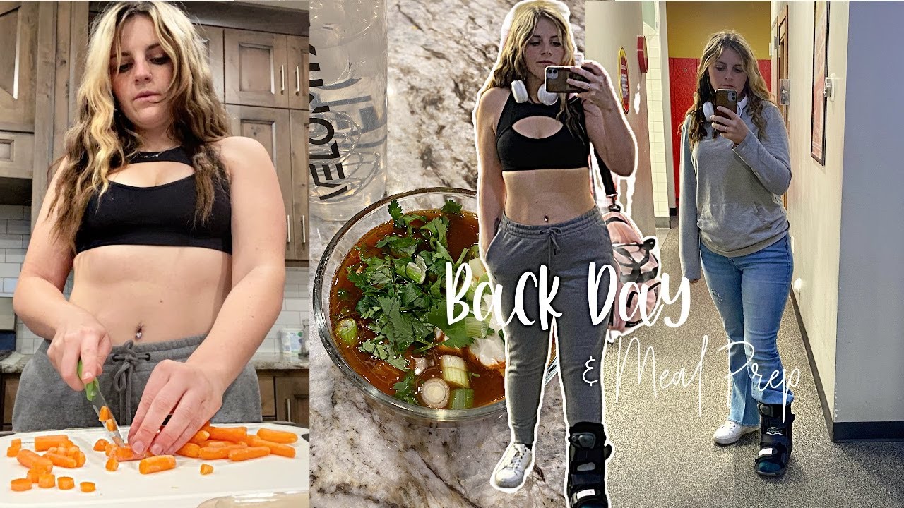 Back Day Workout for Strength + Easy Healthy Meal Prep Ideas #gym #backdayworkout #healthymealprep