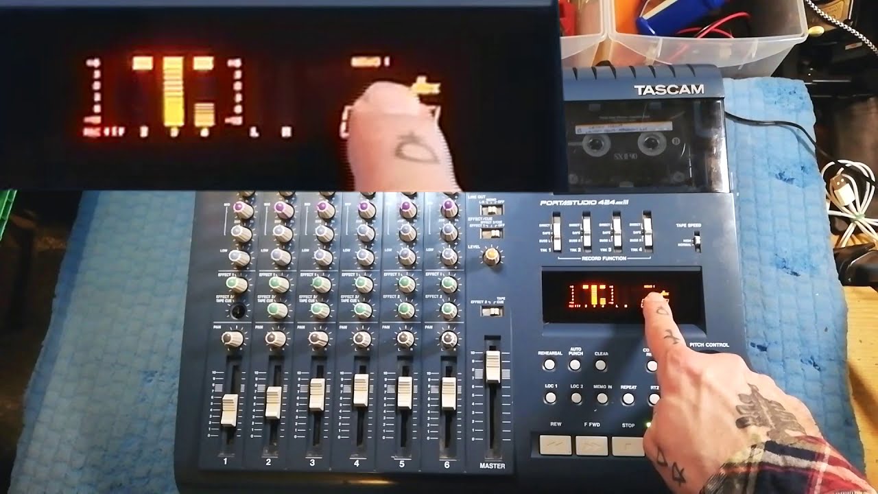 Tascam Portastudio Memory Controls - memo in, rehearsal & auto punch