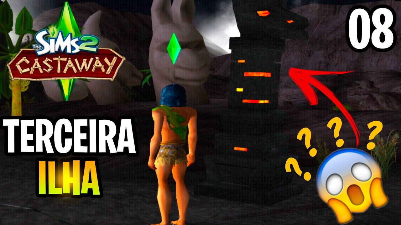 Chegamos a Terceira Ilha! Gameplay The Sims 2 Castaway (Naufragos) Playstation 2 #08