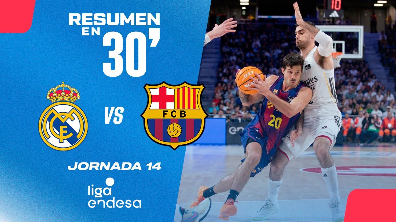 🏀Resumen en 30': Real Madrid vs Barcelona - Jornada 14 Liga Endesa 2025-26