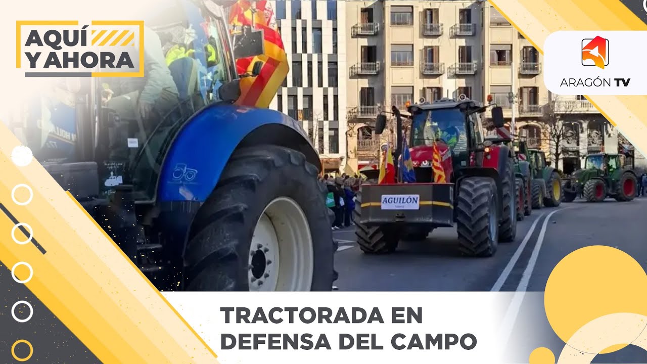 Tractorada por las calles de Zaragoza en defensa del campo