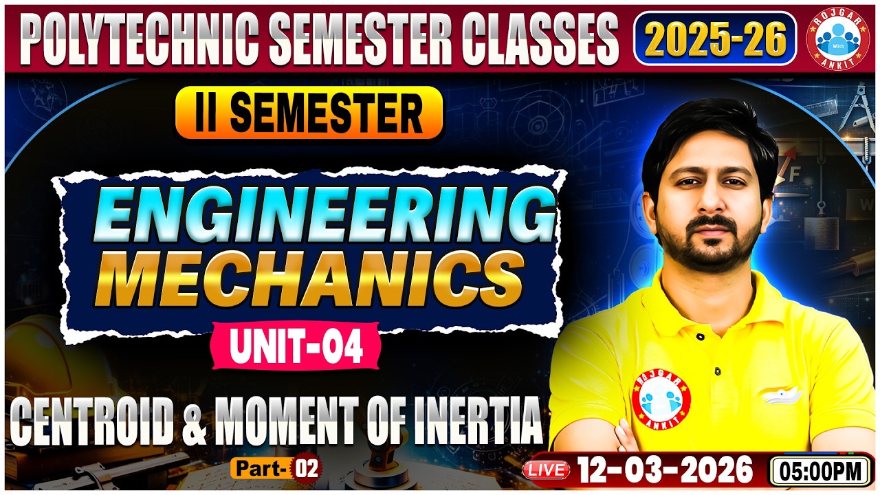 UP Polytechnic Engineering Mechanisc | Moment of Inertia | Polytechnic 2nd Sem Engineering Class