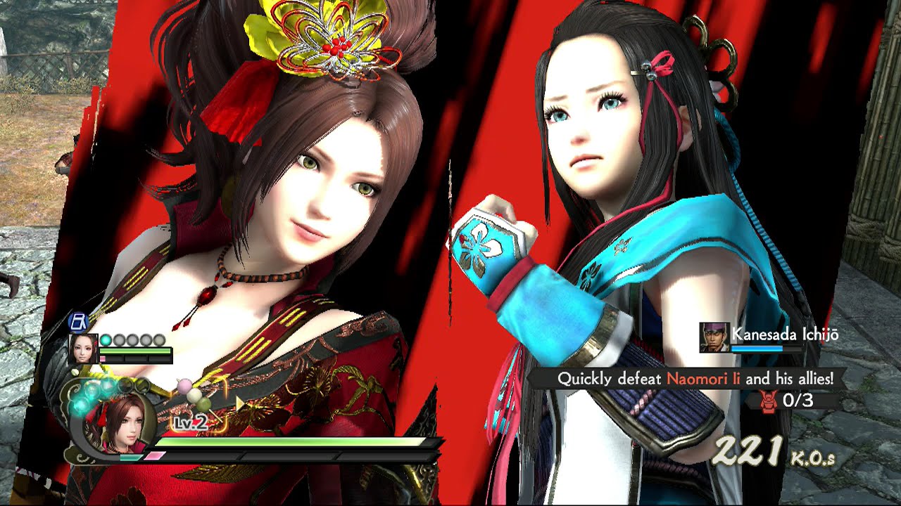 Samurai Warriors 4 [PS4] - Kai and Lady Hayakawa Gameplay (Story Mode DLC Stage) Sinister Beauties