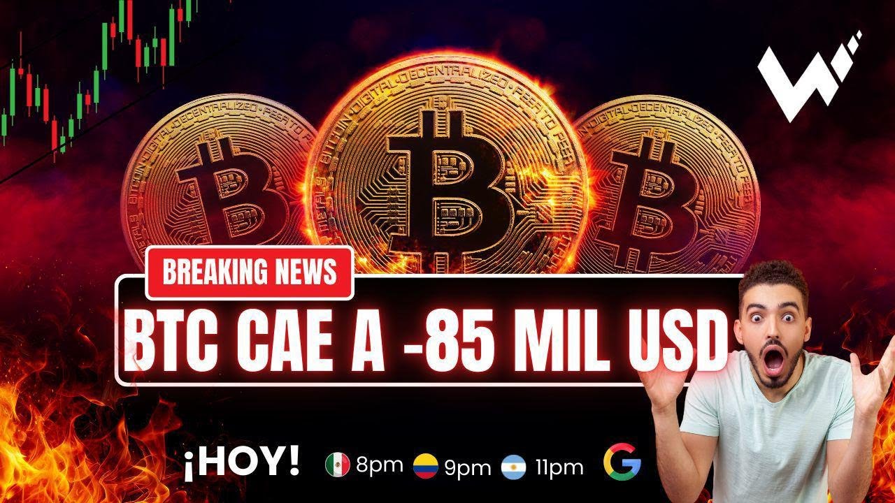 BITCOIN  cae a 85,000 USD: ¿crisis o oportunidad? 🔥📉