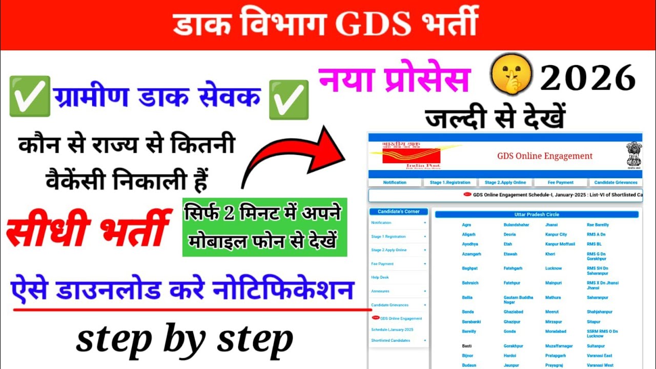 India post gds recruitment 2026 || किस राज्य से सबसे अधिक भर्ती निकाली है || डाक विभाग नई भर्ती 2026