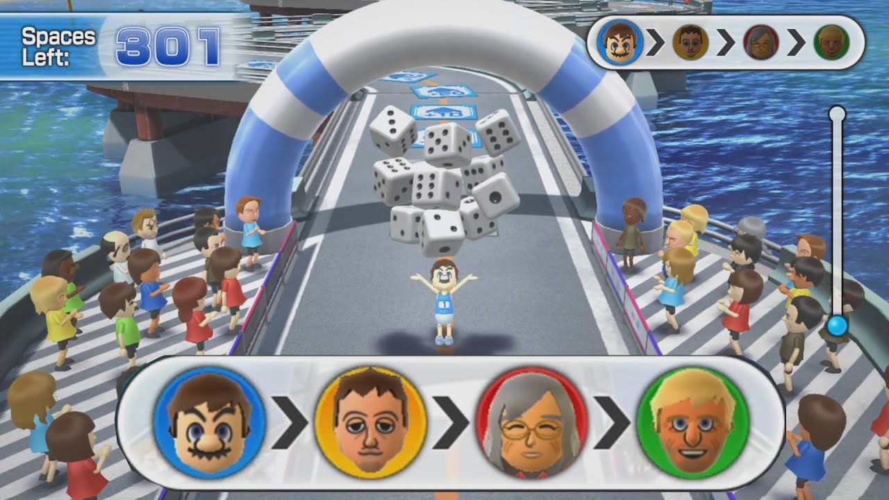 Wii Party U - Highway Rollers | Mario, Mitsu, Adrien and David | Alexgaming