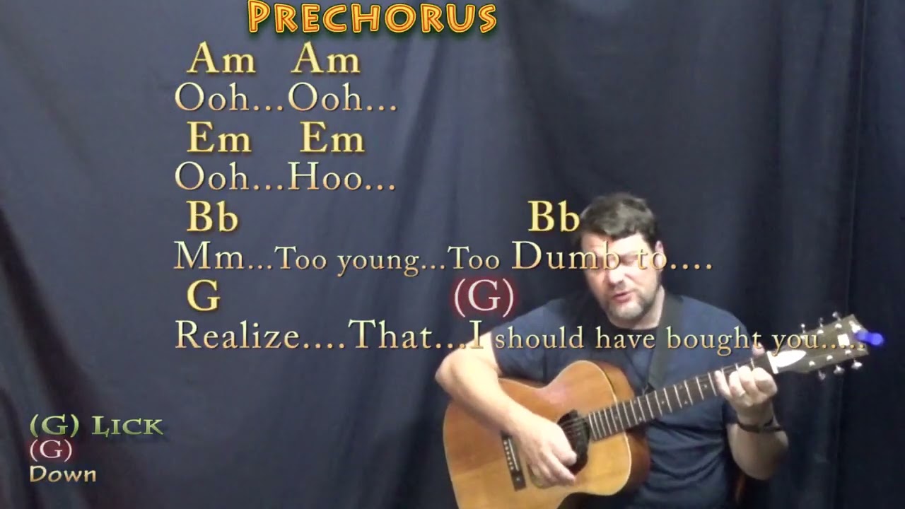 When I Was Your Man (Bruno Mars) Strum Guitar Cover Lesson in C with Chords/Lyrics