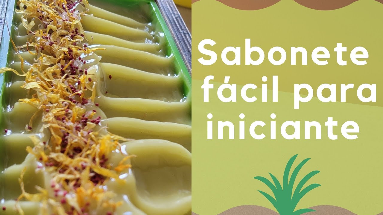 Sabonete cold process de capim-limão para iniciante