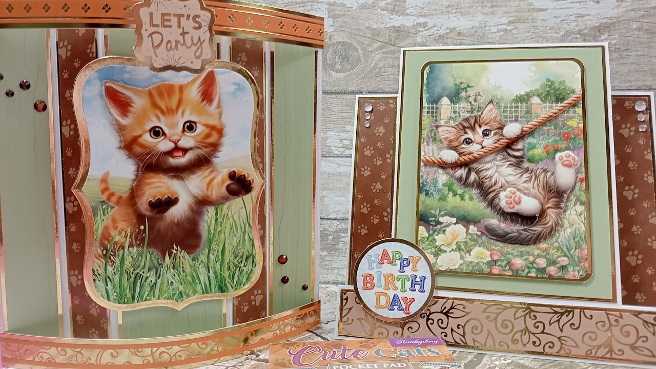 Cardmaking with Hunkydory's Cute Cats Pocket Pad