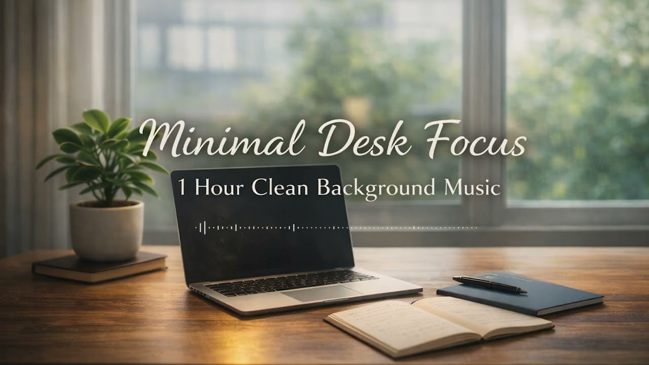 Minimal Desk Focus – Clean Background Music for Work & Productivity (1 Hour) | Quiet Pages Studio