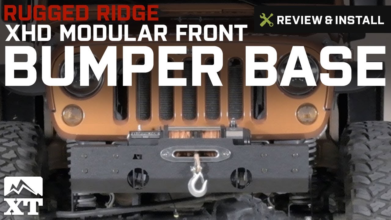 Jeep Wrangler Rugged Ridge XHD Modular Front Bumper Base (2007-2017 JK) Review & Install