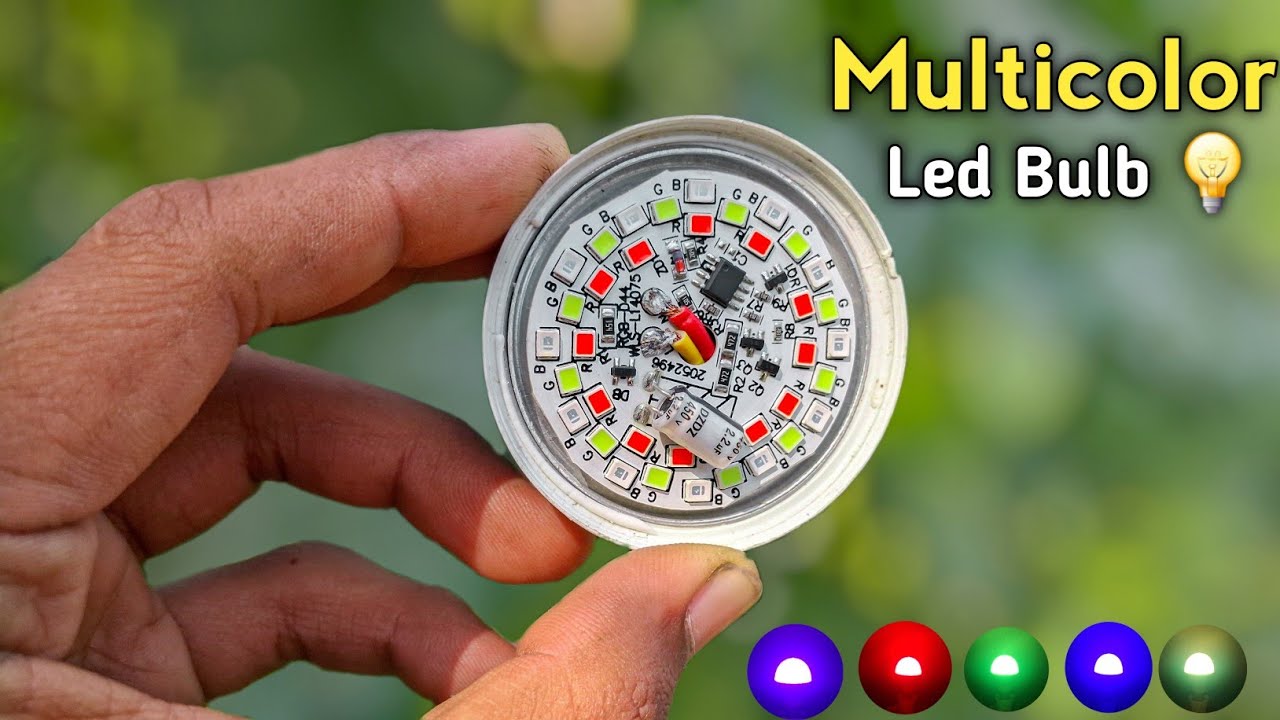 How To Make Multicolor Led Bulb 💡 || 7 Colour Led Light Making At Home 🏡 