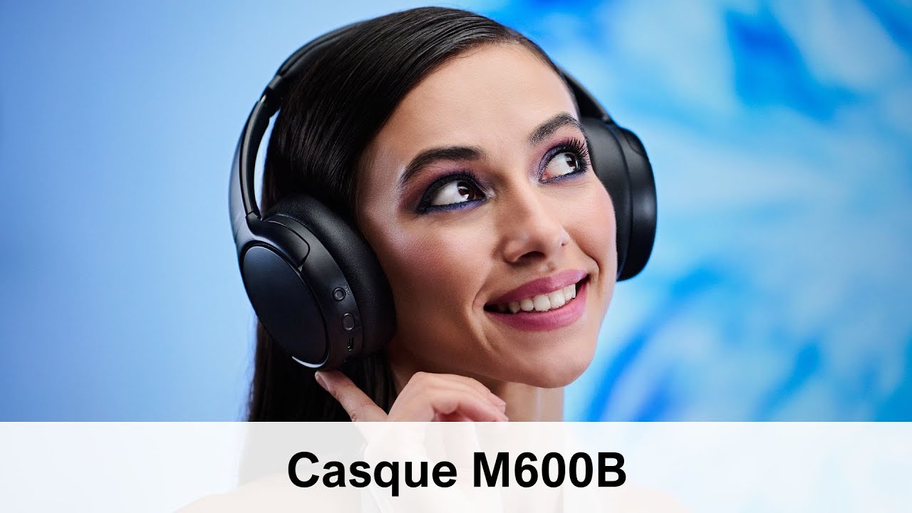 Panasonic RB-M600B - casque Bluetooth sans fil avec réducteur de bruit et 65h d'autonomie