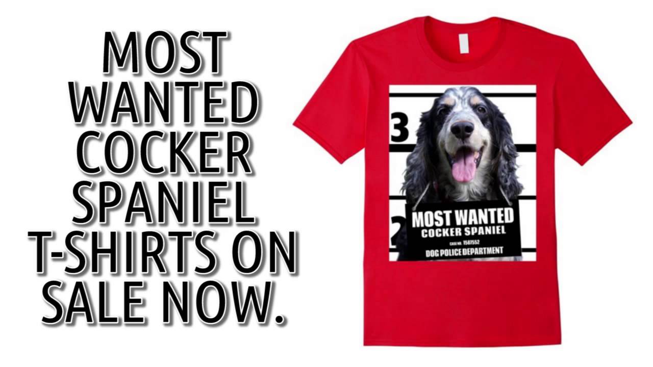 Cocker Spaniel T-Shirt - Men&rsquo;s, Women&rsquo;s, Kids - Blue, Red, Olive etc.