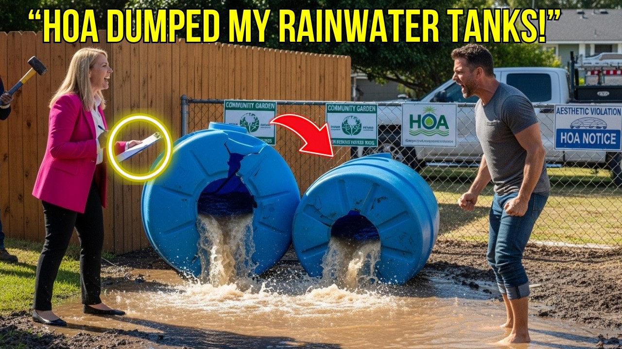 HOA Karen Dumped My Rainwater Tanks — Not Knowing the Community Garden Depended on Them