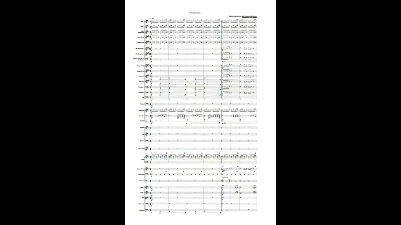 ABBA - Mamma Mia (FullScore)