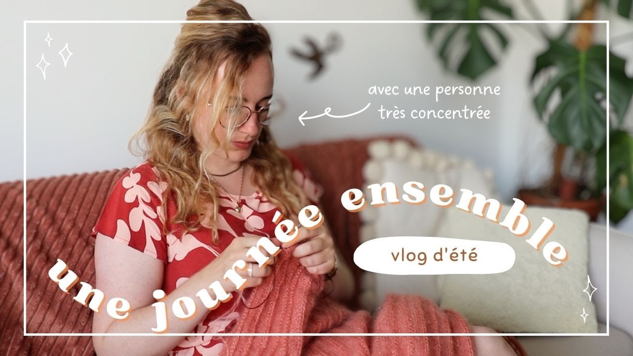 Vlog | une journée de vacances productive - couture, tricot, lecture, cuisine...