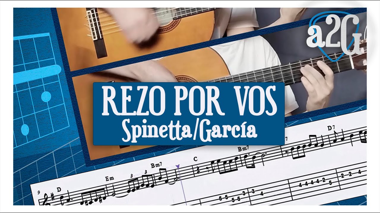 Rezo por vos (Charly García y Spinetta) ▶ A Dos Guitarras | Tutorial con Partitura y Tablatura